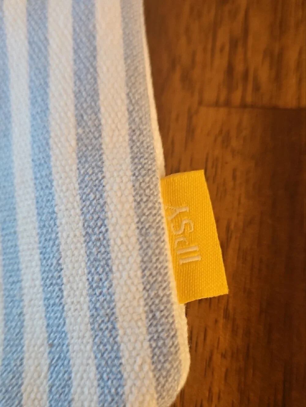 3 For $10 Ipsy Blue & White Striped Pouch with Peach Pom.